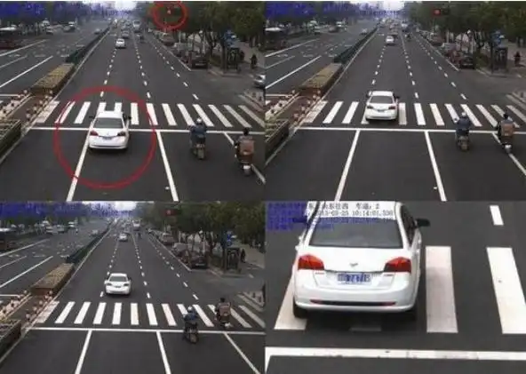 右转弯闯红灯三张图解如果驾驶车辆被连续抓拍三张