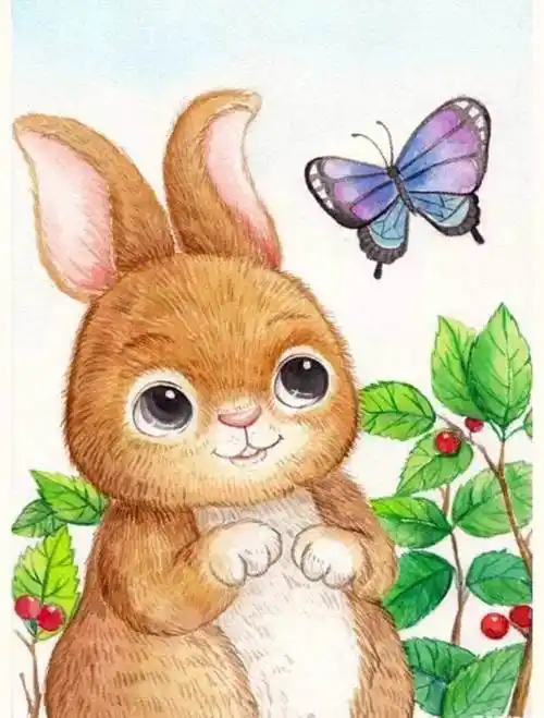 萌萌的小动物~清新水彩插画画师bogdanovadaria作品这是一组动物水彩