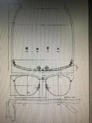 兼职画一张眼镜三视图(如图)价格多少?