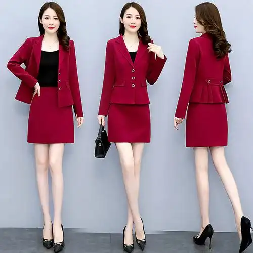 西装套裙女春秋