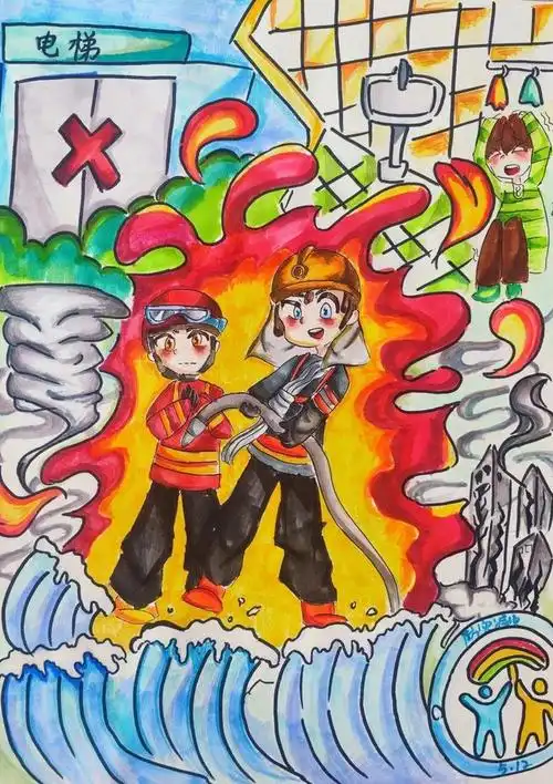 仑苍中心小学举办512防灾减灾小学生现场绘画作品创作竞赛