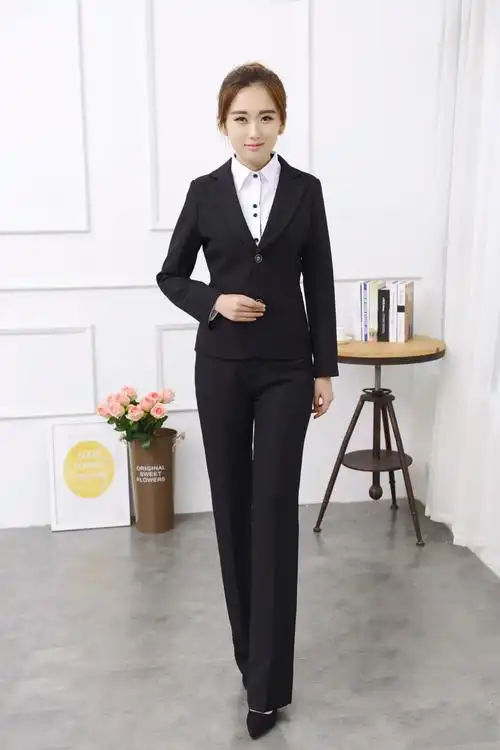 包邮修身职业装女装套装西服正装女工作服职业面试西装