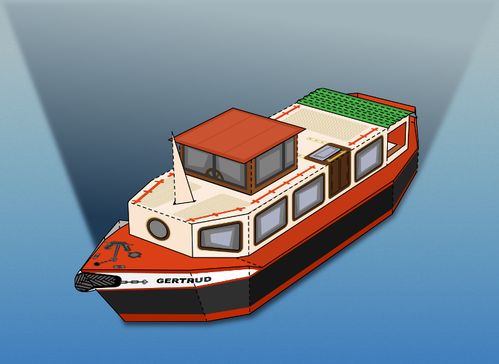 仿真迷你小游艇小轮船3d立体纸模型diy手工制作儿童折纸益智玩具