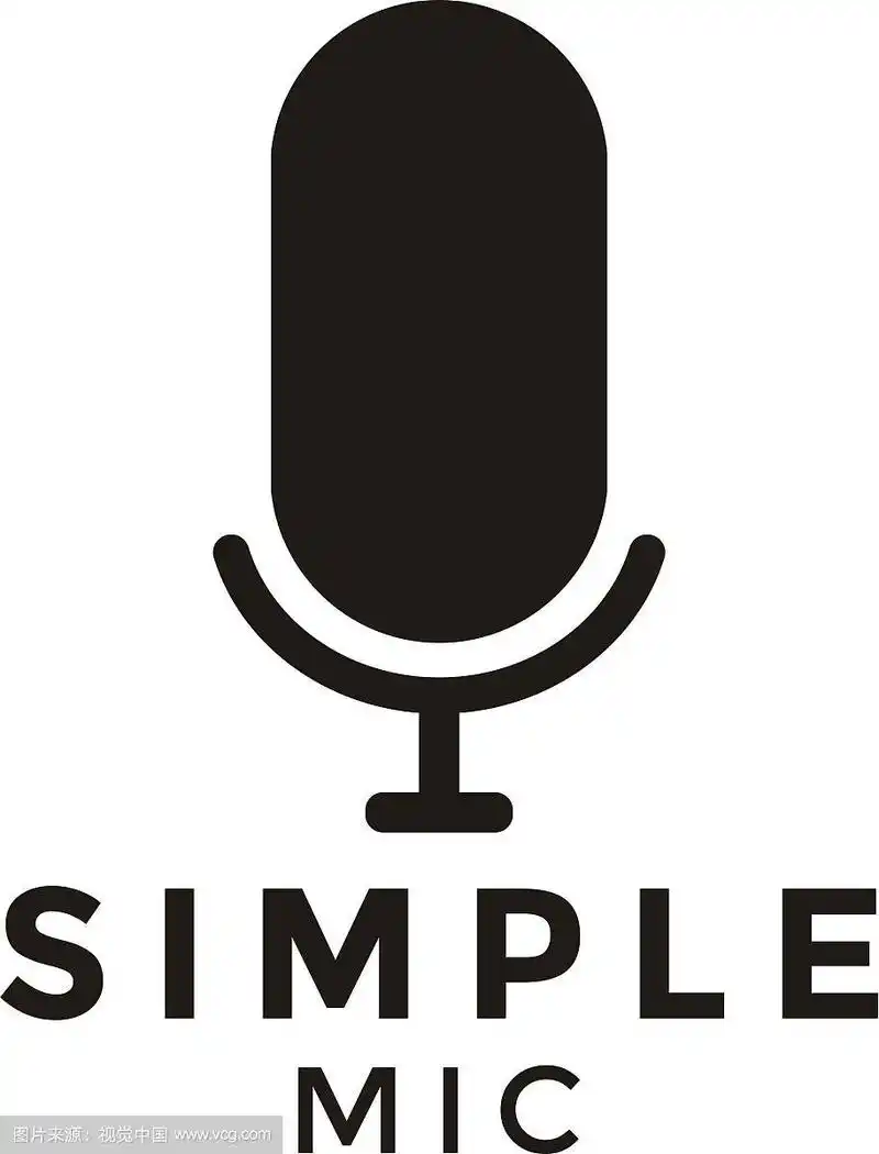 麦克风剪影标志设计灵感