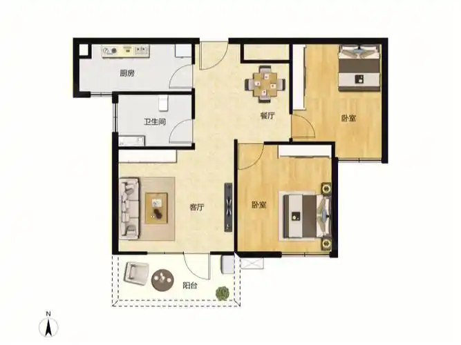 12w拿下4号线地铁口74平小户型住宅