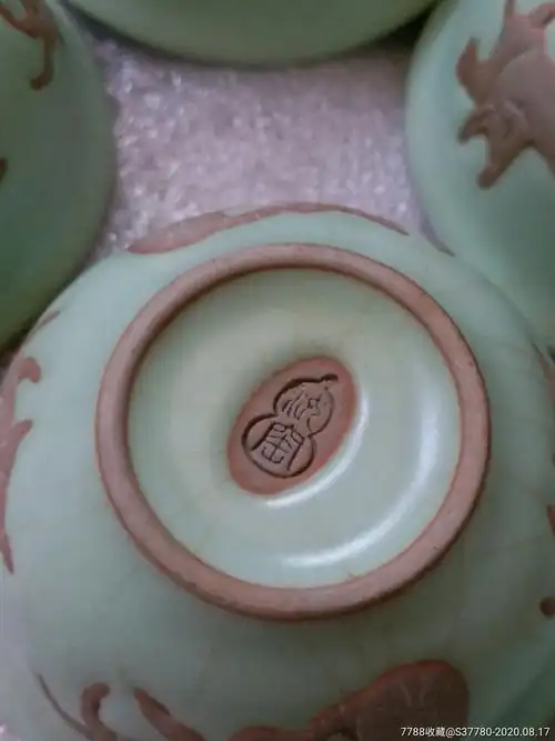 汝窑瓷壶杯一起拍无磕碰无冲线