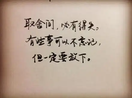 有些事可以不忘记,但一定要放下.