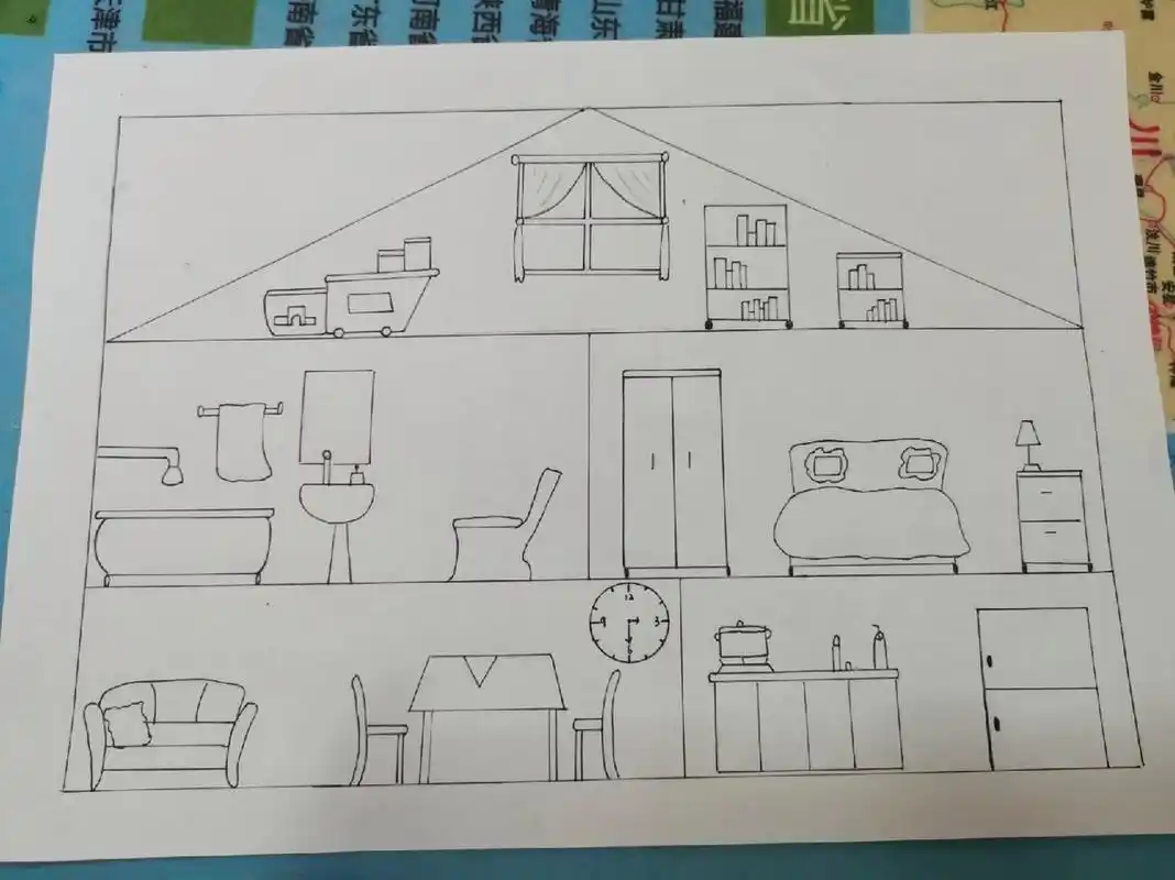 六年级my house我的房子手抄报