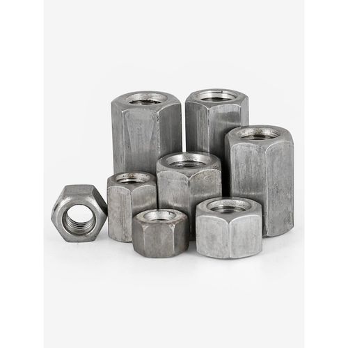 铁本色六角加厚加长螺母螺杆丝杆接头连接螺帽焊接螺母m4m5m6-m10 m4*