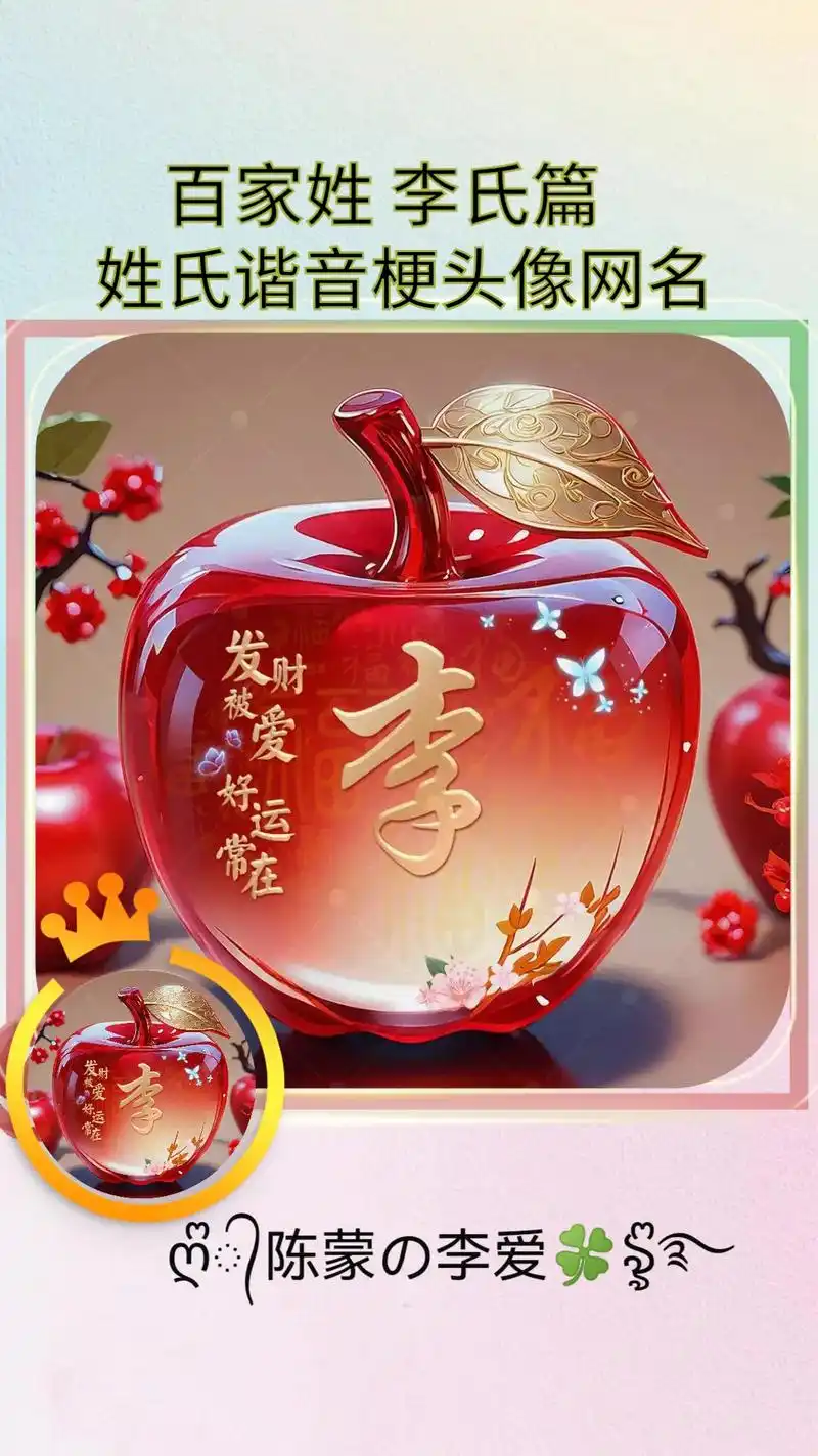 百家姓 李氏篇 姓氏谐音梗网名头像#姓氏头像 #欢迎取图 # - 抖音