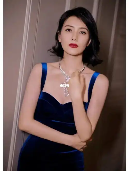 代言人高圆圆亮相品牌活动身穿性感蓝