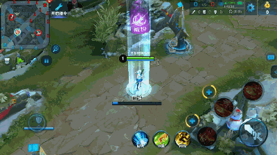 敏锐回城特效的这款皮肤主要是在默认回城的头上增加了一个紫色的图标