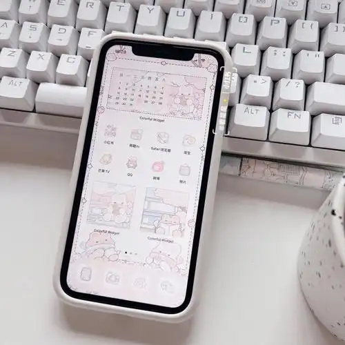 手机桌面主题新换的兔兔手机主题太可爱了