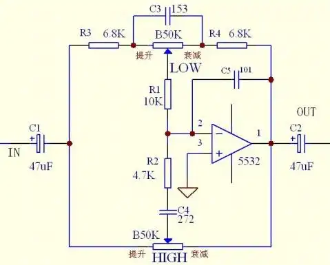 对 高10khz   低音100hz 可以提升 衰减12db