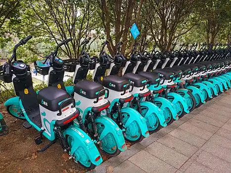 青桔电单车图片