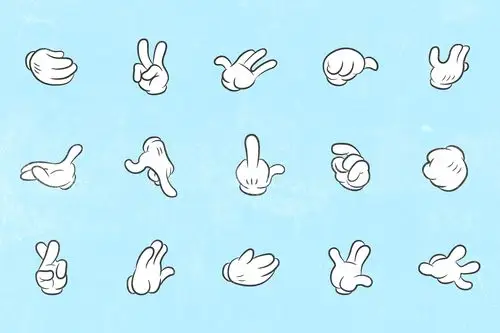 60个矢量卡通手势大集合