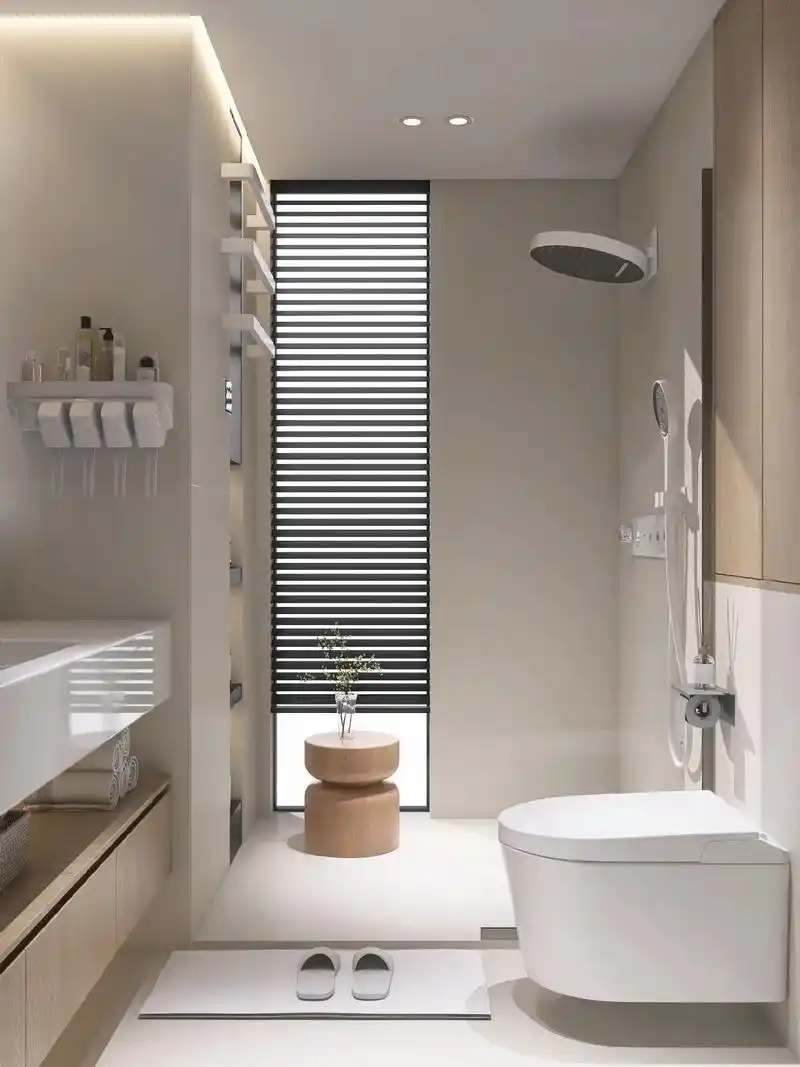 95小户型卫生间听我一句劝,奶油风96y.我的浴室装修终于完 - 抖音