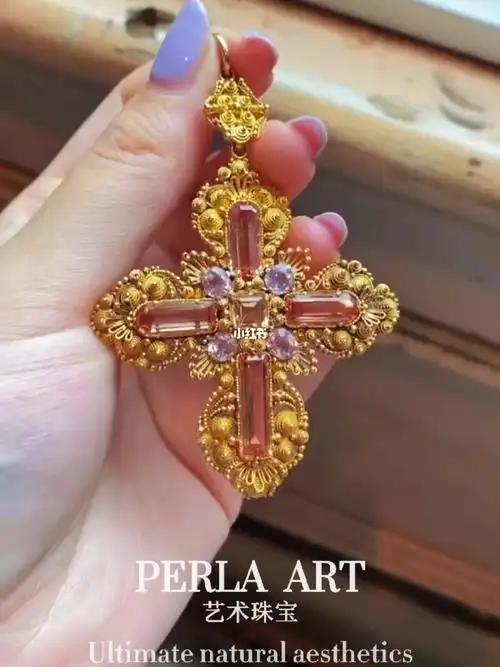 英国乔治时期距今近200年的古董珠宝十字架_珠宝_项链_艺术_北京自由