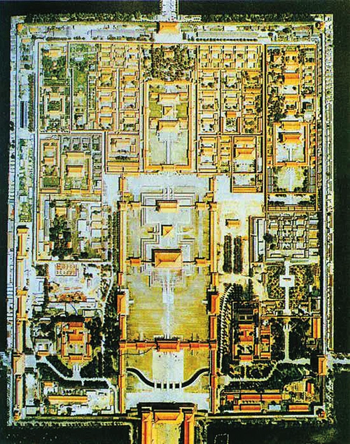 紫禁城俯视图,明代北京城的布局,北京城的中心