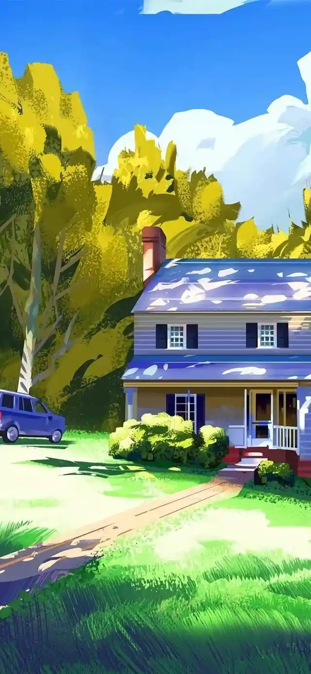 唯美清新风景插画,向往中的美好生活