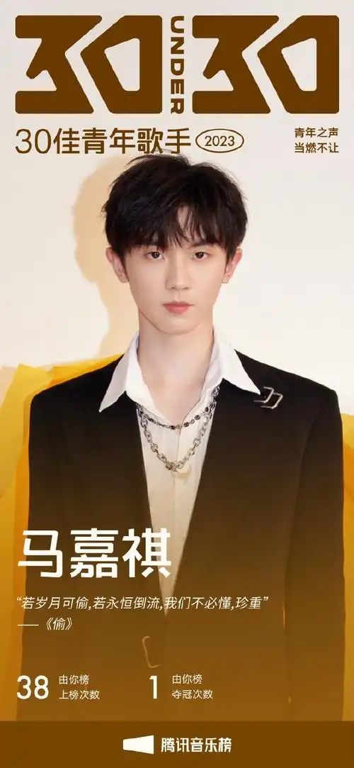 腾讯音乐榜30佳青年歌手##马嘉祺入选腾讯音乐榜30佳青年歌手