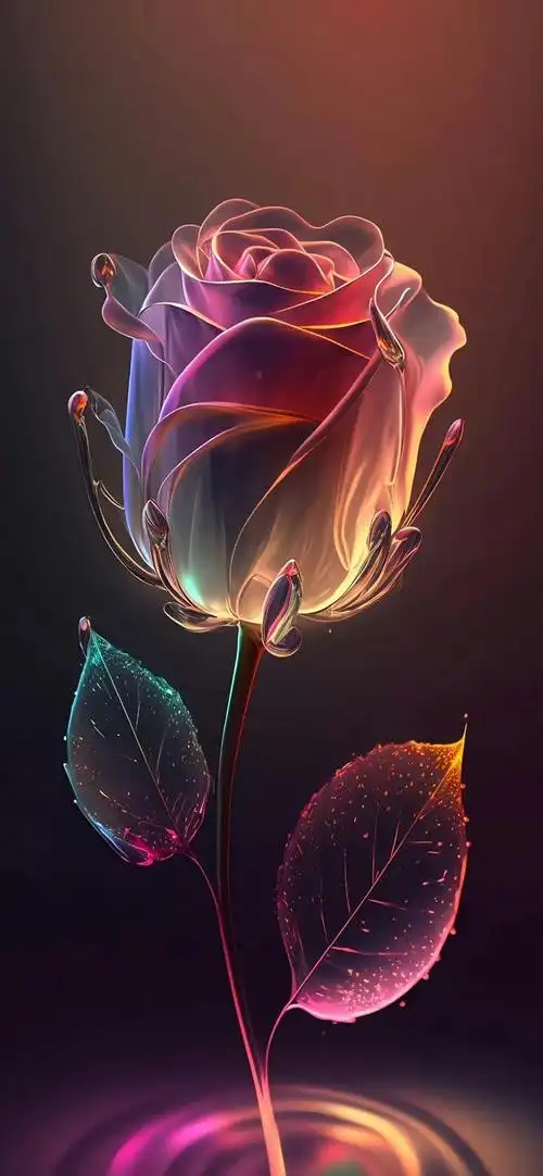 花卉壁纸,闪烁着荧光,漂亮极了