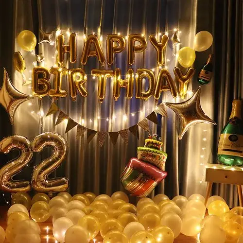 生日装饰场景布置气球派对浪漫惊喜主题趴体背景墙房间网红套餐