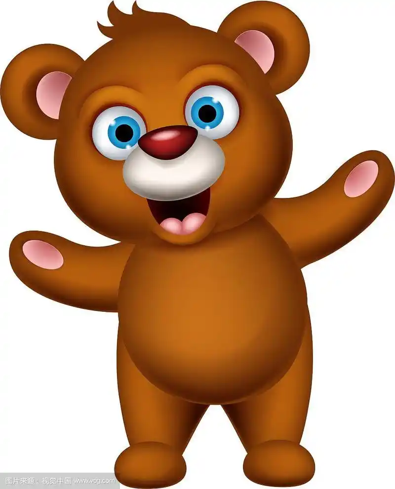 可爱的棕熊卡通造型