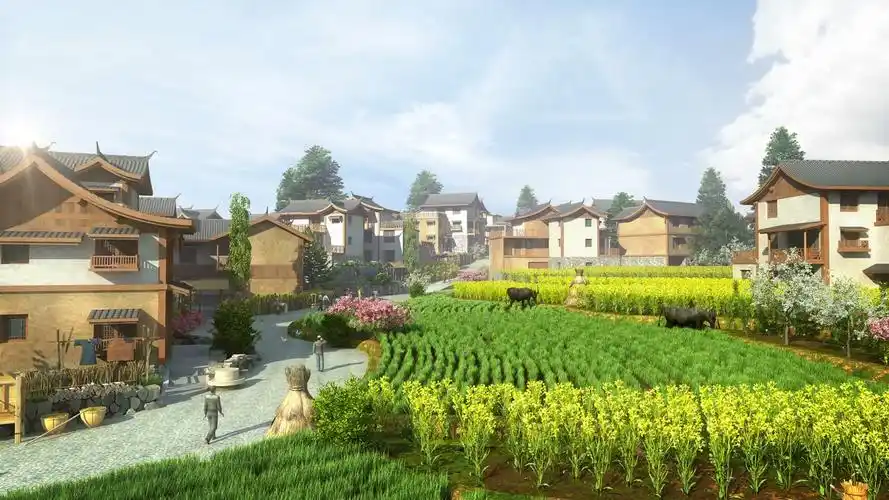 田园乡村农业三维镜头