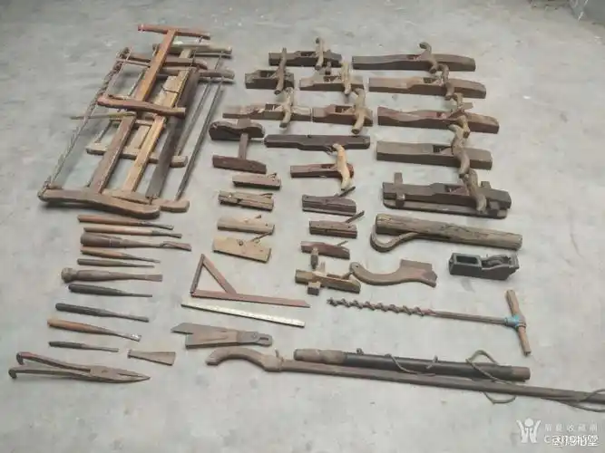 刚刚收获整理的苏工老木匠工具一套,46件都是老木工手工制作工具