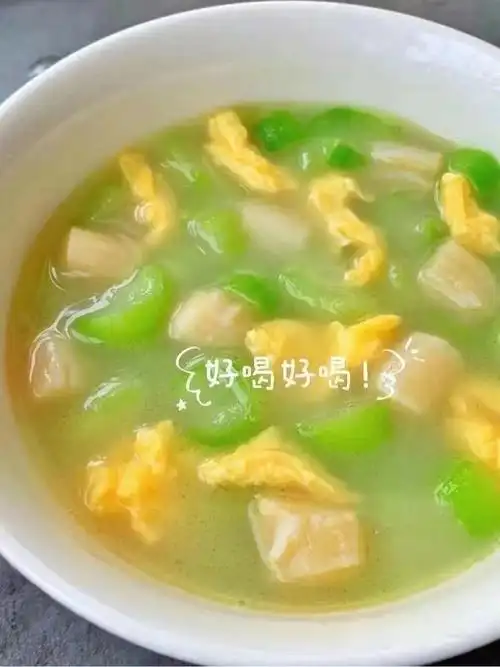 瑶柱蛋花丝瓜汤