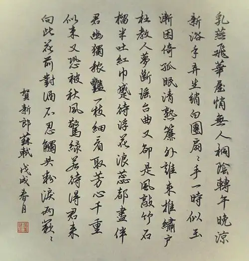 苏轼《贺新郎》手写钢笔字笔友钢笔书法习作欣赏