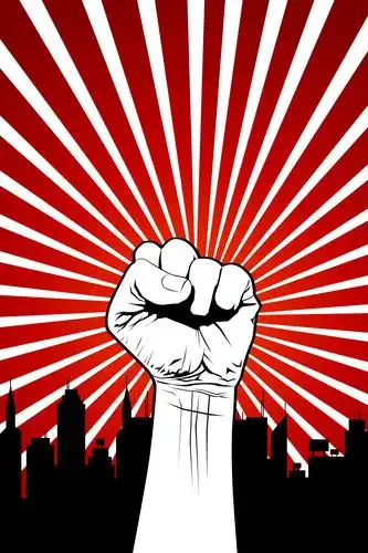 抗议的拳头矢量素材