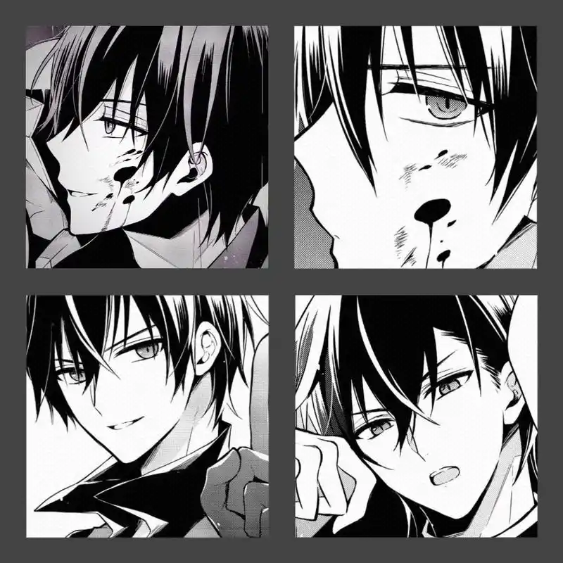 动漫男头 #男头像 #黑白系 #动漫男主 - 抖音