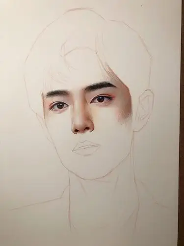 彩铅肖像《肖战》|纯艺术|绘画|大叔左右 - 原创作品 - 站酷 (zcool)