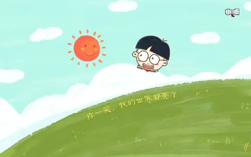 简约小清新可爱卡通小明搞笑文字桌面壁纸(一)-卡通动漫-壁纸下载-美