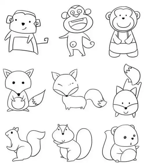 人物和动物画画简笔画 简笔画图片大全-普车都