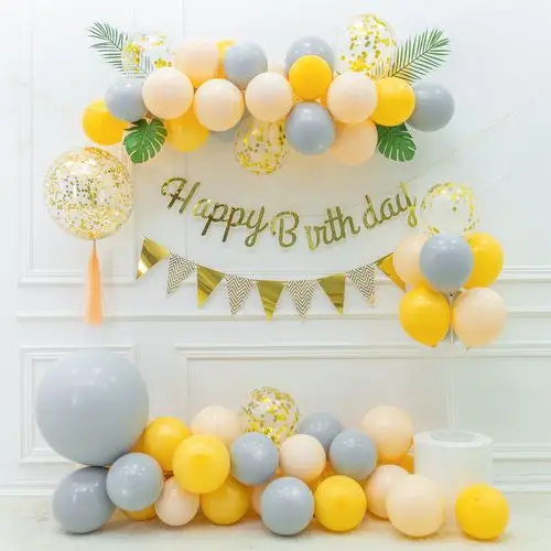 男女儿童套餐海报主题向日葵背景墙派对布置宝宝气球