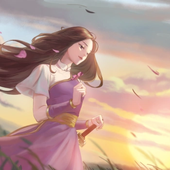 仙剑同人,林月如_仙剑奇侠传插画厚涂绘画作品