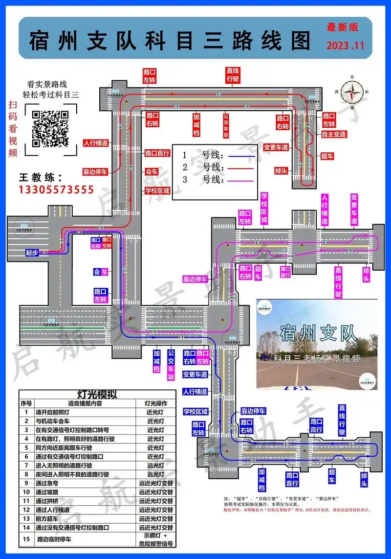 科目三最新路线图.拿走不谢90#成绩合格 #驾考一把过 #关 - 抖音