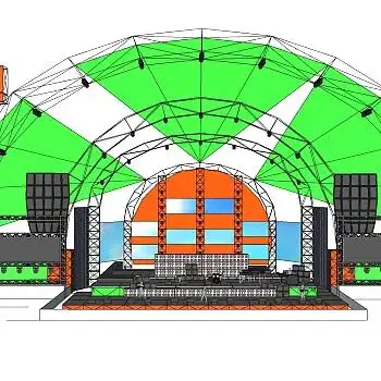 现代艺术舞台草图大师模型,舞台sketchup模型下载