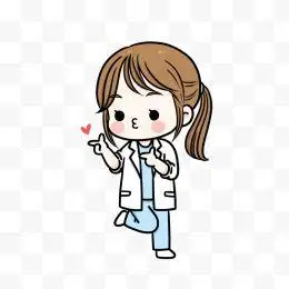 q版女医生比心可爱卡通