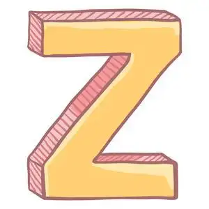 黄色的卡通字母图片