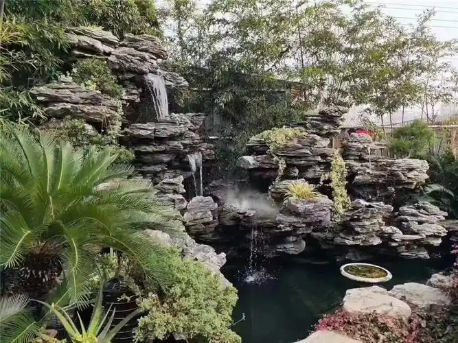 假山鱼池池设计庭院假山设计忠远园林