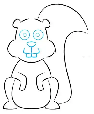 儿童简单小动物简笔画步骤图片大全 有颜色土拨鼠的画法教程
