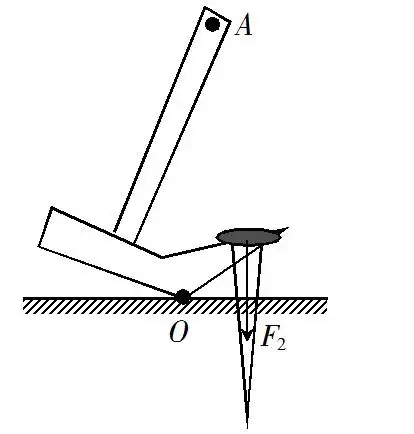 如图所示利用羊角锤撬起钉子请你在羊角锤a点处画出所能施加最小动力