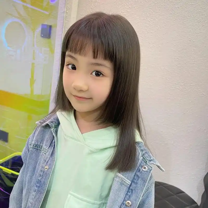 公主切 儿童发型 女童发型 太美啦 小迷妹公主切 妥妥混血感 齐刘海