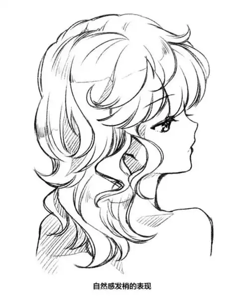 绘画技能干货动漫少女头发的基础画法一
