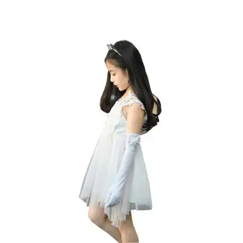 儿童小手套幼儿园演出白色长手套女童公主裙礼服舞蹈礼仪小孩手长白