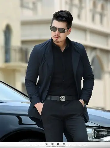 秋装新款男装夹克上衣外套中年立领商务休闲男士夹克